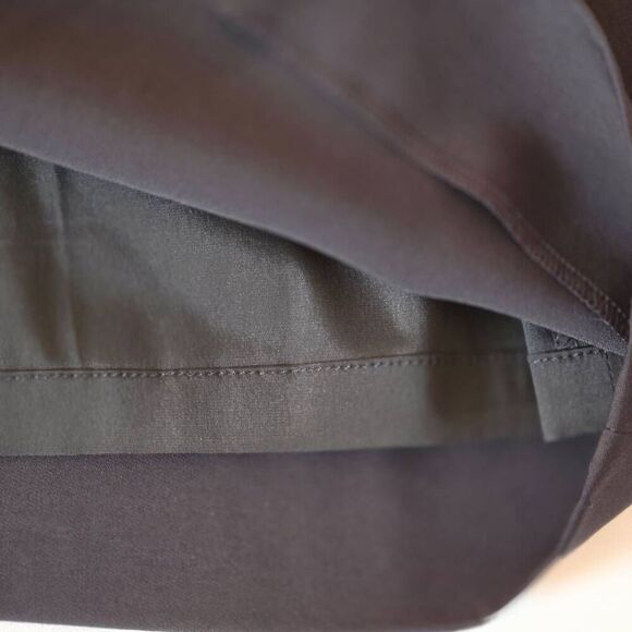 A-K-R-I-S Punto Womens Crew Drape Detail Long Sleeve Shift Dress Black Small - Picture 7 of 12